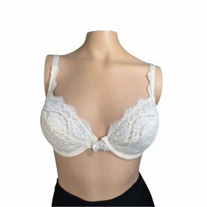 VICTORIA'S SECRET 34C Gold Label Bra Cream Second Skin & Lace Vintage 76212